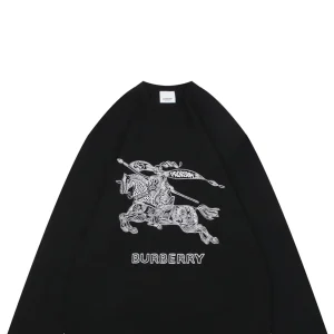 BBry Equestrian Knight Fine-Line Embroidery Shirt Black