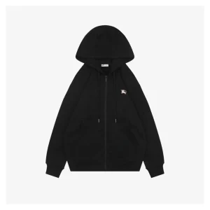 BBry Equestrian Knight Rope Logo Hoodie Black Front view