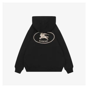BBry Equestrian Knight Rope Logo Hoodie Black Back view