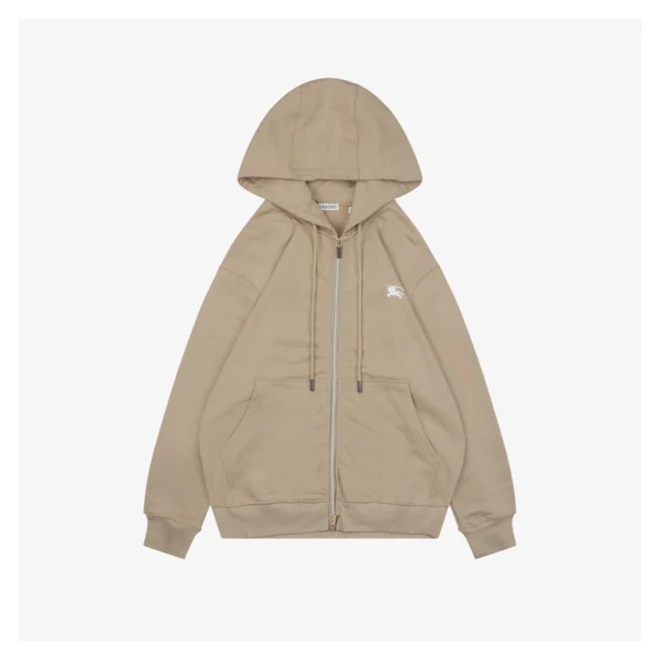 BBry Equestrian Knight Rope Logo Hoodie Beige Front view