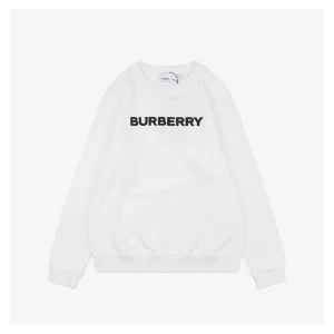 BBry Logo Print Crewneck Sweatshirt White Front view