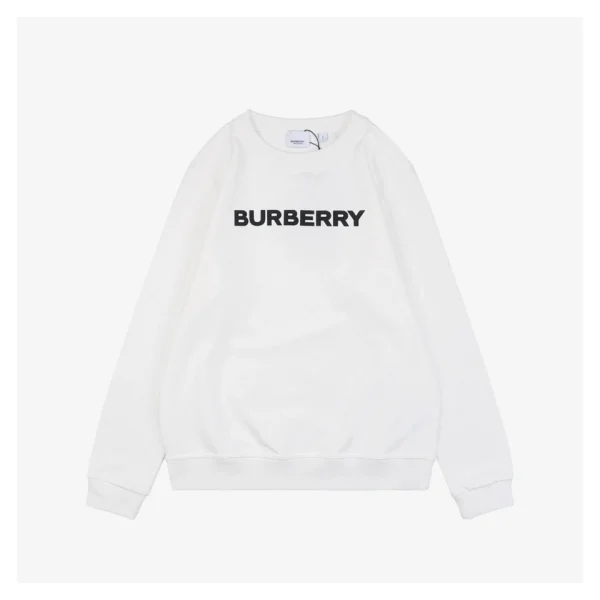 BBry Logo Print Crewneck Sweatshirt White Front view