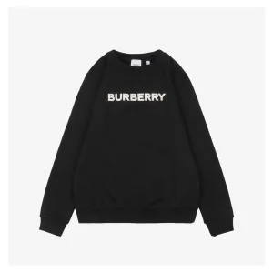 BBry Logo Print Crewneck Sweatshirt Black