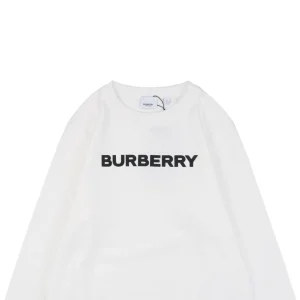BBry Logo Print Crewneck Sweatshirt White