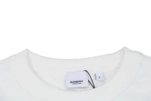 BBry Logo Print Crewneck Sweatshirt White Collar