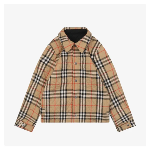BBry Reversible Quilted Check Jacket Front view