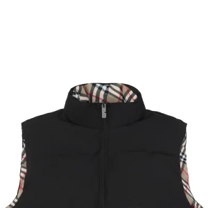 BBry Reversible Vintage Check Equestrian Knight Down Vest