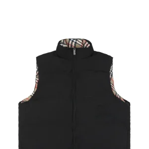 BBry Reversible Vintage Check Equestrian Knight Down Vest