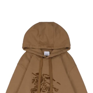 BBry Terry-Embroidered Knight Hoodie Brown