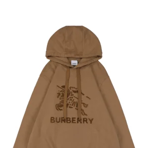 BBry Terry-Embroidered Knight Hoodie Brown