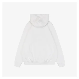 BBry Terry-Embroidered Knight Hoodie White Back view