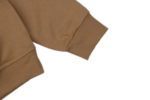 BBry Terry-Embroidered Knight Hoodie Brown Cuff