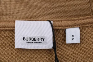 BBry Terry-Embroidered Knight Hoodie Brown Brand label