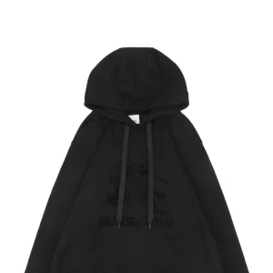 BBry Terry-Embroidered Knight Hoodie Black