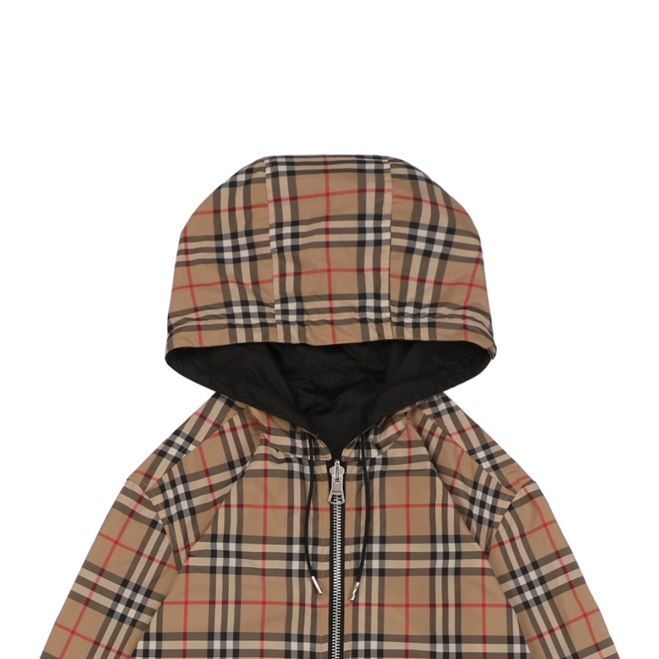 BBry Vintage Check Reversible Hooded Jacket