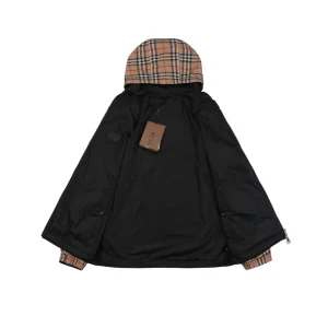BBry Vintage Check Reversible Hooded Jacket Lining