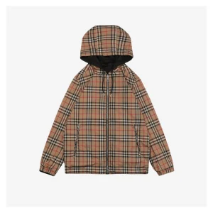 BBry Vintage Check Reversible Hooded Jacket