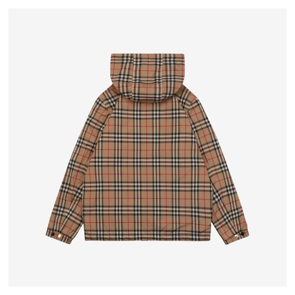 BBry Vintage Check Reversible Hooded Jacket Back view