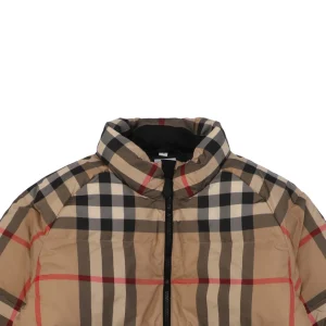 BBry Vintage Check Short Puffer Jacket