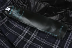 Balenciaga Blue Checkered Pants with Paris Lettering Wash label