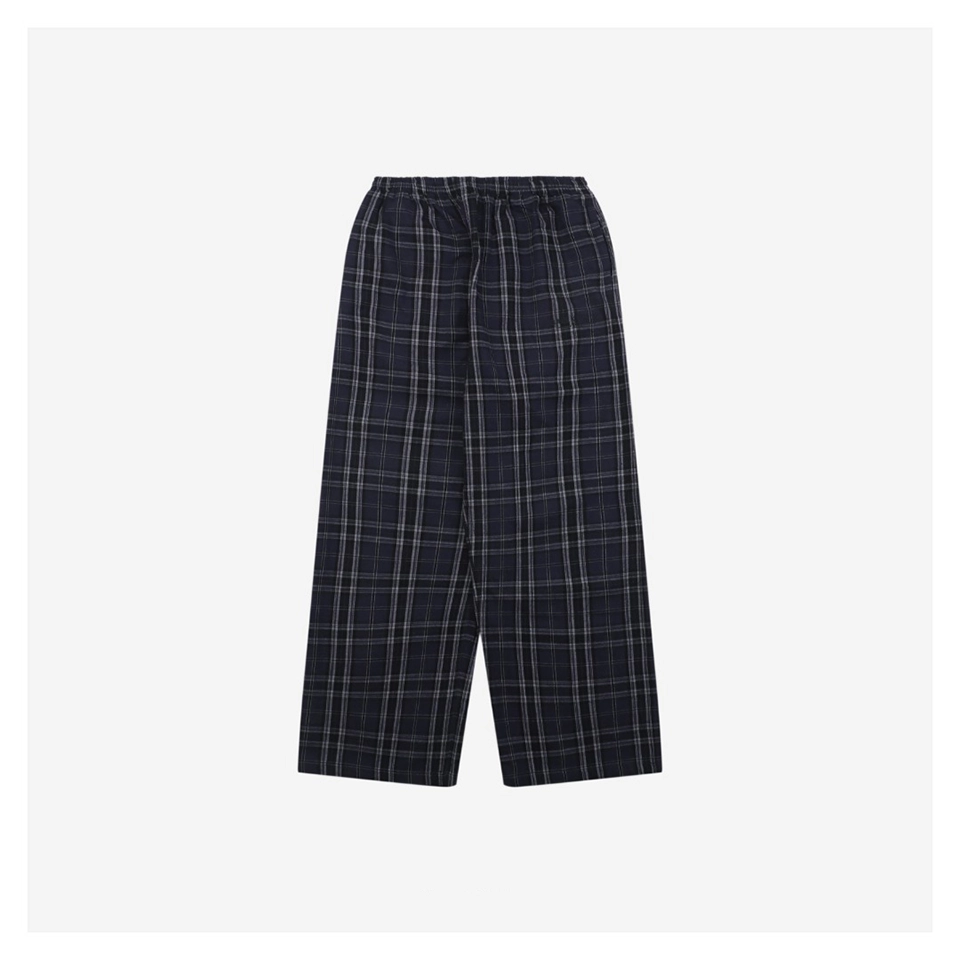 Balenciaga Blue Checkered Pants with Paris Lettering