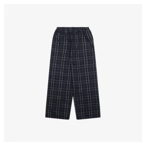 Balenciaga Blue Checkered Pants with Paris Lettering Back view