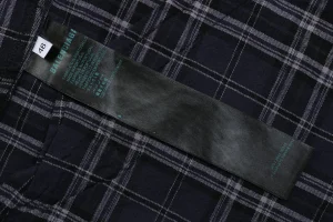 Balenciaga Checkered Hooded Patch Logo Jacket Wash label