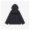 Balenciaga Checkered Hooded Patch Logo Jacket