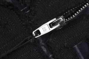 Balenciaga Checkered Hooded Patch Logo Jacket Zipper