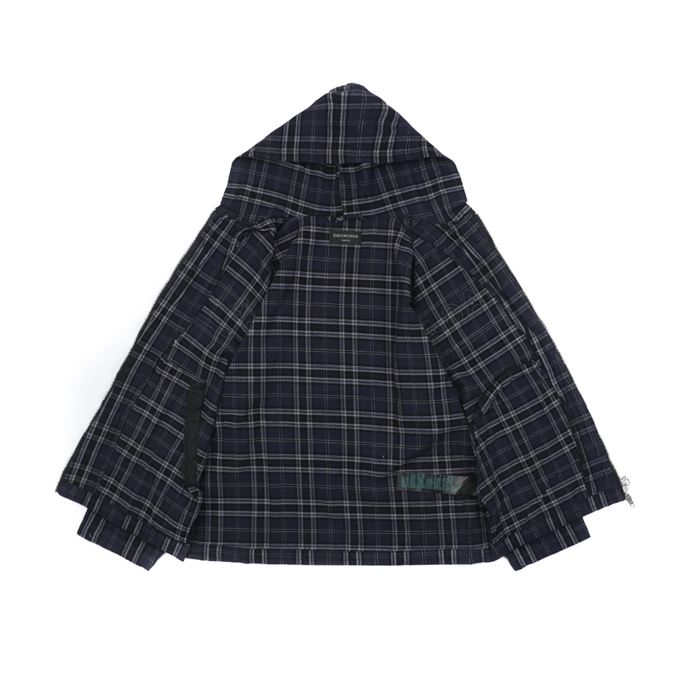 Balenciaga Checkered Hooded Patch Logo Jacket9.jpeg