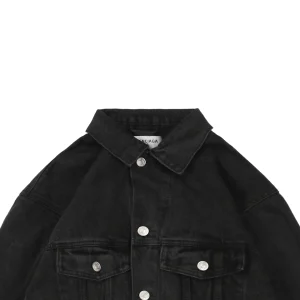 Balenciaga “Coke Tape” Embroidered Washed Denim Jacket
