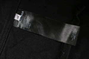 Balenciaga “Coke Tape” Embroidered Washed Denim Jacket Wash label