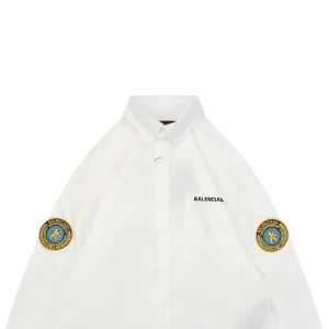 Balenciaga Embroidered Crest Lion Patch Shirt