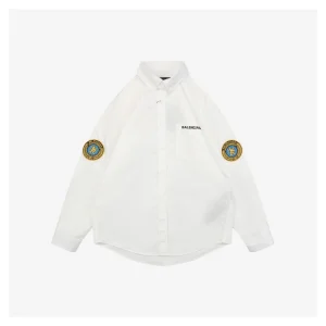 Balenciaga Embroidered Crest Lion Patch Shirt