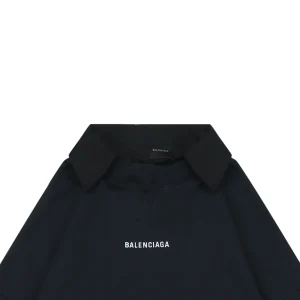 Balenciaga Faux Layered Polo-Collar Sweatshirt