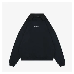 Balenciaga Faux Layered Polo-Collar Sweatshirt