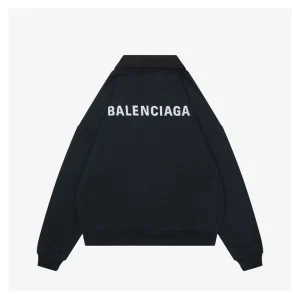Balenciaga Faux Layered Polo-Collar Sweatshirt Back view