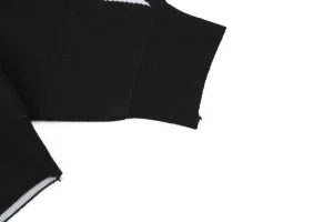 Balenciaga Hand-Logo 3B Sleeve Knit Sweater Black Cuff