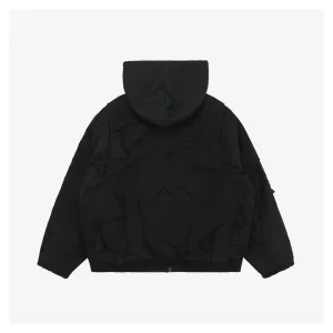 Balenciaga Heavy Distressed Washed Hooded Jacket Back view