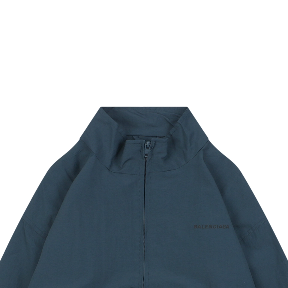 Balenciaga High-Low Hem Stand Collar Jacket