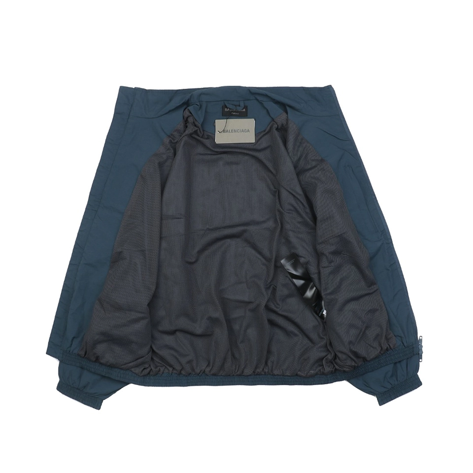 Balenciaga High-Low Hem Stand Collar Jacket Lining