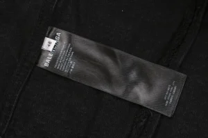 Balenciaga Paris Multi-Logo Print Denim Jacket Wash label