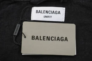 Balenciaga Paris Multi-Logo Print Denim Jacket Brand label