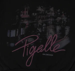 Balenciaga Pigalle Nightscape Fleece Hoodie Back print