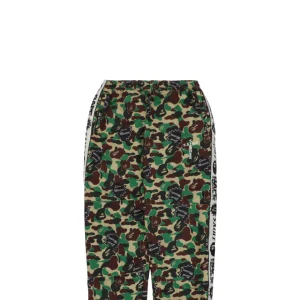 Bape × Saint Michael Collaborative Logo Tape Camo Track Pants