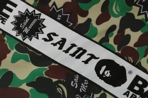 Bape × Saint Michael Collaborative Logo Tape Camo Track Pants Brand Print