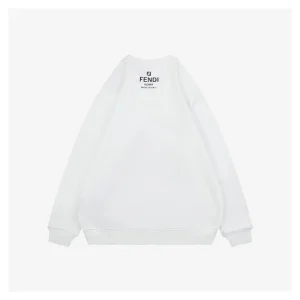 F Monster Eyes Graphic Sweatshirt White Back view