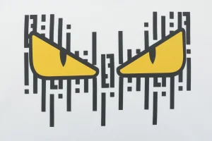 F Monster Eyes Graphic Sweatshirt White Front view