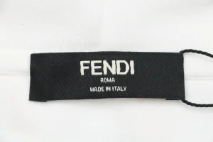 F Multicolor Monster Eyes Flocked Logo Hoodie White Brand label