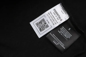 Fear of God Essentials Arc Logo Polo Sweatshirt Black Wash label